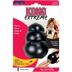 KONG Extreme KONG Dog Toy  Black Large  Dogs 30 to 65 lbs (4" Tall x 1" Diameter)