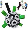 Dog Football Interactive Toy Dog Ball, Durable For Large & Medium-sized Dogs, With Grab Ring, Dog Water Toy