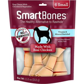 SmartBones Chicken & Vegetable Dog Chews (Option: Small  3.5" Long  Dogs under 20 Lbs (6 Pack))