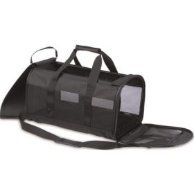 Petmate Soft Sided Kennel Cab Pet Carrier  Black (Option: Medium  17"L x 10"W x 10"H (Up to 10 lbs))