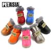 Winter Pet Dog Warm Snow Boots Waterproof 4Pcs/Set S/M Dogs Cotton Non-Slip