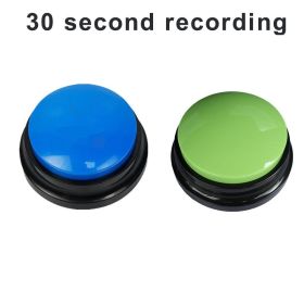 2Pcs Recordable Talking Button, Pet Interactive Toy, Voice Recording Sound Buttons, Pet Training Tool; varius colors (Ships From: CN, Color: blue - green)